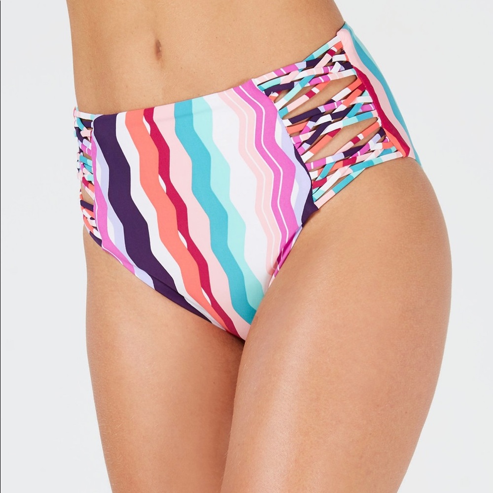 Bar III Women’s Strappy High-Waist Bikini Bottom